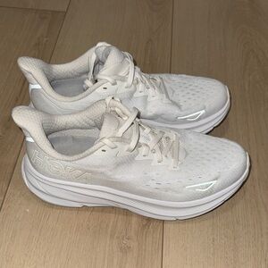 HOKA Women's White Athletic Running Shoes 8.5